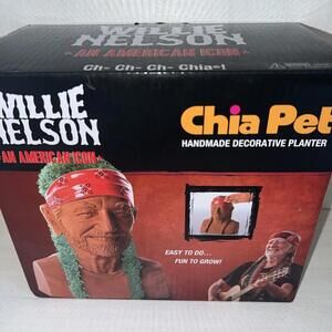 Chia Pet WILLIE NELSON An American Icon Decorative Planter NIB